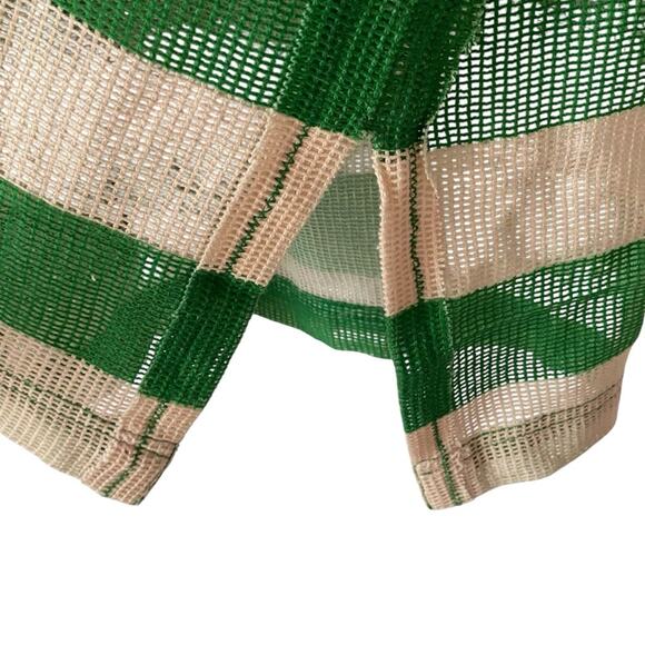 We The Free People Del Mar Cabana Shirt Green Tan Stripe NWOTs size large - Picture 9 of 13